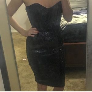 NYE DRESS! French connection Black Sequin Dress